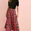 Next PANELLED MIDI TEXTURED STANDARD - Maxirock - Pink Floral