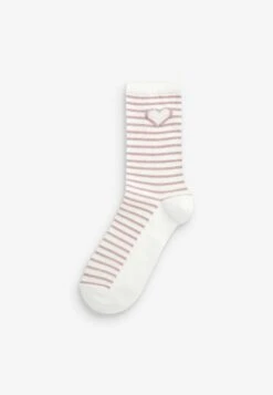 Next 5 PACK - Socken - Pink White Heart -Next 417c86763bd34af981a50283b8574362