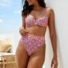 Next HIGH WAIST BELTED STANDARD - Bikini-Hose - Pink Woodblock
