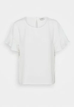 Next SHORT SLEEVE LETTUCE EDGE TEXTURED - Bluse - White -Next 422ea687d0c140bab5c97ee070176b99