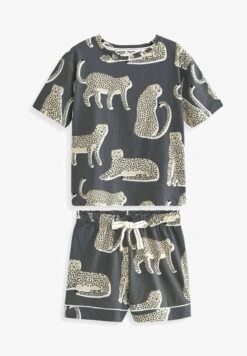 Next SET SCION LIONEL SHORT SLEEVE - Nachtwäsche Set - Charcoal Grey -Next 43300b1e1e92497385822d8d815dfacb