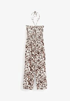 Next SHIRRED BANDEAU - Jumpsuit - Ecru Cream Animal -Next 456163e9a7cb4ce1b80c5a9dba75fd2a