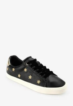 Next FOREVER COMFORT EMBROIDERED STAR - Sneaker Low - Black Gold -Next 47226950b56e444c9f487f6493fdb9f2