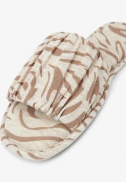 Next SOFT STANDARD - Pantolette Flach - Oatmeal Zebra Animal -Next 4723890ea2064a4c8a3ec5f9a570049d