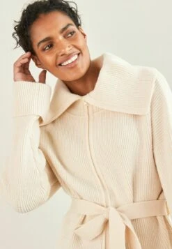 Next ZIP BELTED STANDARD - Strickjacke - White -Next 479445d68e144156b254fcd9d5d78b71