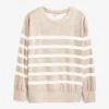 Next LONG SLEEVE COSY LIGHTWEIGHT - Strickpullover - Neutral Stripe