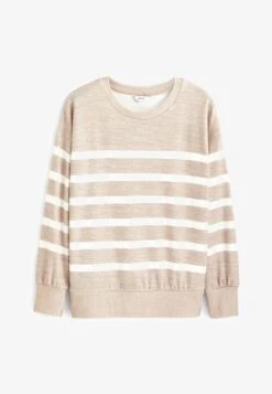 Next LONG SLEEVE COSY LIGHTWEIGHT - Strickpullover - Neutral Stripe