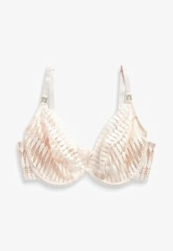 Next GRAPHIC NON PAD PLUNGE DD NON PAD PLUNGE - Bügel BH - Cream -Next 47e690132160475f8468ba26b966a7c9