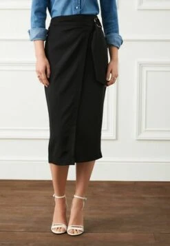 Next PONTE - Bleistiftrock - Black -Next 480ec1e6825147a1abe9d1f0c542ec21