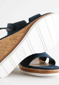 Next FOREVER COMFORT ELASTIC CROSS-OVER - Keilsandalette - Navy Blue -Next 483c2b3e50e749d59eb3fe1e744ee8e8