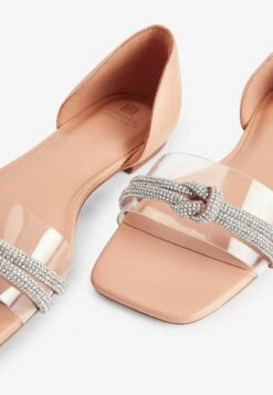 Next BLING PEEP TOE FLAT STANDARD - Riemensandalette - Clear -Next 4ba3da4ef5e845ed855a996c0118833a