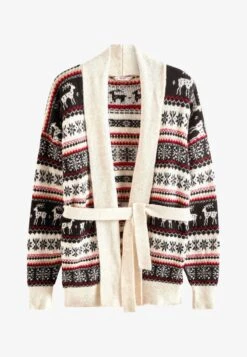 Next CHRISTMAS SNOWFLAKE FAIRISLE - Strickjacke - White -Next 4d9ba521b41a4dd8ac63adeed0c53176