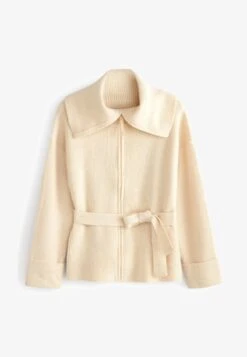 Next ZIP BELTED STANDARD - Strickjacke - White -Next 4ee48e37ff824b1d9e114d493a0388e9