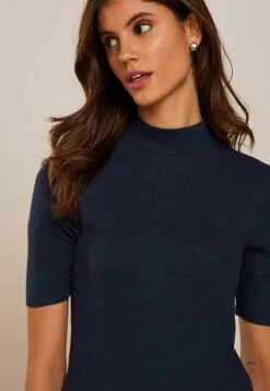 Next HALF SLEEVE HIGH NECK STANDARD - T-Shirt Basic - Navy -Next 4f08f3cd4f5f4da68272b874290bf2c3