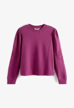 Next BRODERIE SLEEVE - Sweatshirt - Purple -Next 4f8acfd7e0ba433f8ce413d452b0728a