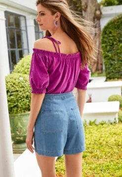 Next UTILITY DETAIL STANDARD - Jeans Shorts - Mid Blue -Next 5190c9c8541b4f1b84e40ec7626ba393