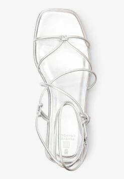 Next FOREVER COMFORT KNOT DETAIL ANKLE STRAP STANDARD - Riemensandalette - Silver -Next 5419b07c3c544b4d9fa2fe0a2b921cdd
