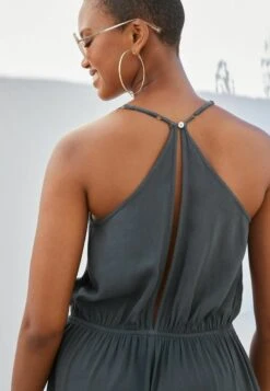 Next OMBRE STRAPPY STANDARD - Jumpsuit - Charcoal Grey Ecru Cream -Next 5447a300346b4e30ac139b99ebb1fe1f