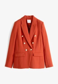 Next BUTTON DETAIL DOUBLE BREASTED STANDARD - Kurzmantel - Rust Brown -Next 54549417145e4e6e883235f10f3fdaf5