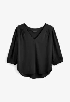 Next 3/4 SLEEVE V-NECK - Bluse - Black -Next 54ca3ccbf0b34d8795efbbebe0f652ea