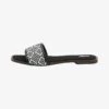 Next JACQUARD MONOGRAM FLAT - Pantolette Flach - Black/white