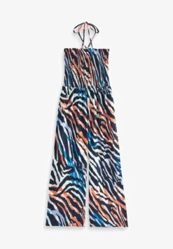 Next SHIRRED BANDEAU - Jumpsuit - Blue Zebra Print -Next 56fe89c090e140d5bbe256e4d23e4fb3