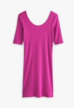 Next SCOOP NECK STANDARD - Strickkleid - Grey -Next 57832cc2dbf64c46983954f95e2f6726