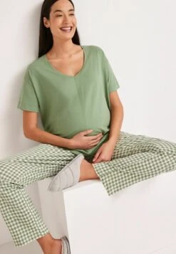 Next SET MATERNITY JERSEY STANDARD - Nachtwäsche Set - Green Check 11 Next SET MATERNITY JERSEY STANDARD - Nachtwäsche Set - Green Check -Next 5823c73846b04682902956efd9702623