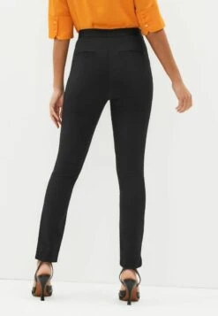 Next ELASTIC BACK ZIP DETAIL STANDARD - Stoffhose - Black -Next 58e0eb696f8d44e69f6df3dec6817800