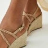 Next SIGNATURE PLAIT STANDARD - Keilsandalette - Brown/khaki Green