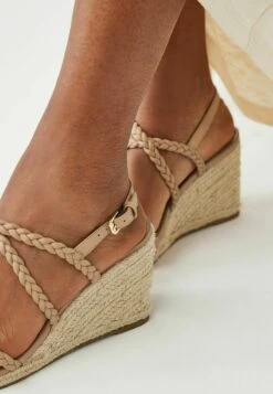 Next SIGNATURE PLAIT STANDARD - Keilsandalette - Brown/khaki Green