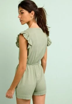 Next RUFFLE SLEEVE STANDARD - Jumpsuit - Khaki Green -Next 5a96f9ae1f714cdda7c10065542dfb91