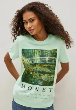 Next CREW NECK SHORT SLEEVE - T-Shirt Print - Apoh Monet Mint Green Water
