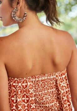 Next BANDANA STYLE SLEEVELESS BANDEAU - Top - Brown Tile Print -Next 5b7a1f8e51b74eeab97a17b4ca6a250c