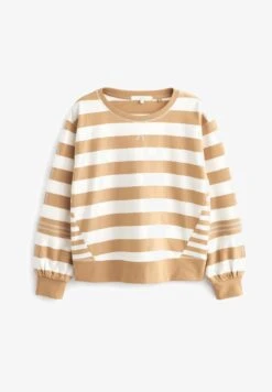 Next STANDARD - Sweatshirt - Tan Brown/ecru/white Stripe -Next 5d3bd14fd9064af696d15162015652bd