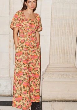 Next WIDE LEG PUFF SLEEVE - Jumpsuit - Pink Floral