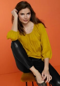 Next LONG SLEEVE SCOOP NECK STANDARD - Bluse - Ochre Yellow -Next 5dec6166f1ac4d70bbb3c67b52f1fa6a