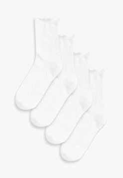 Next FRILL TOP CUSHION ANKLE 4 PACK - Socken - White -Next 5f56138537774835a7bf90152c222b97 1