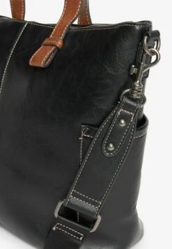 Next CONTRAST STRAP HANDHELD - Shopping Bag - Black -Next 633aae415ea94056bb7645a35ad72030