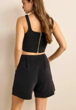 Next HIGH WAIST - Shorts - Black -Next 641ff59a2cb9408fbe556d961a6d71cd