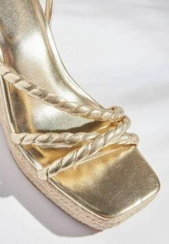 Next FOREVER COMFORT ROPE STANDARD - Keilsandalette - Gold -Next 6893f88a731e49d1800b4c84c87304c9