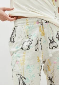Next SET - Nachtwäsche Set - Ecru Cream Bunny -Next 68cfcac701df40a6b4157be6a0a9e38f