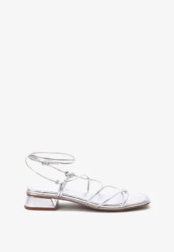 Next FOREVER COMFORT KNOT DETAIL ANKLE STRAP STANDARD - Riemensandalette - Silver