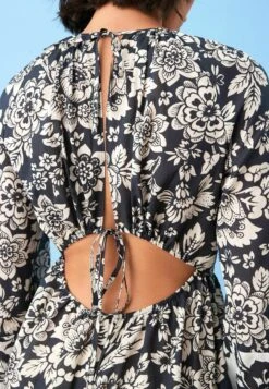 Next STANDARD - Freizeitkleid - Black White Floral -Next 699fd61a004040799147197a8d6ed921