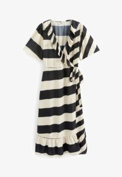 Next WRAP STANDARD - Freizeitkleid - Teal Blue Stripe