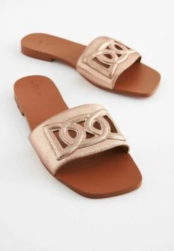 Next CUT OUT DETAIL STANDARD - Pantolette Flach - Rose Gold -Next 6cc429c8d6b24a729aded71d7ea0d537