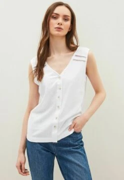 Next MORRIS CO BLEND BUTTON THROUGH - Bluse - White