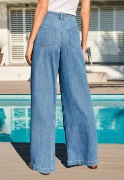 Next Flared Jeans - Mid Blue -Next 6fa89f28f9404b7ba255475deaca085f