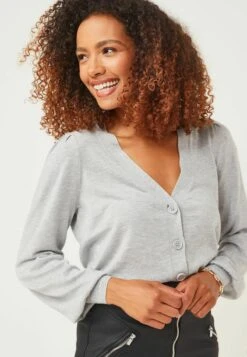 Next BUTTON - Strickjacke - Grey