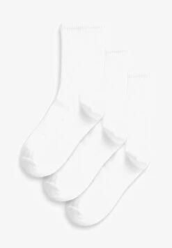 Next ARCH SUPPORT ANKLE 3 PACK STANDARD - Socken - White Ribbed